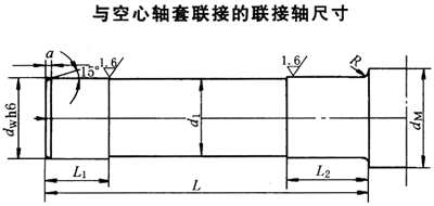 DBY、DCY硬齒面減速機與空心軸套聯接的聯接軸尺寸